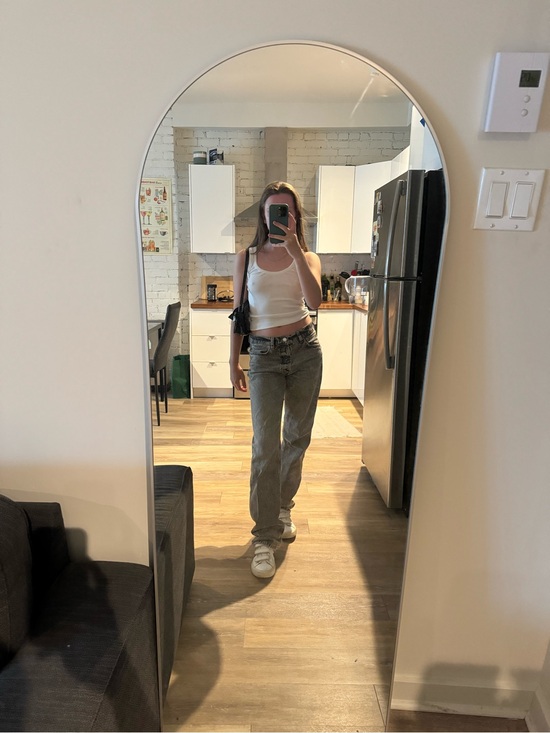 Zara Denim - Zara Gray Washed Boyfriend Jeans